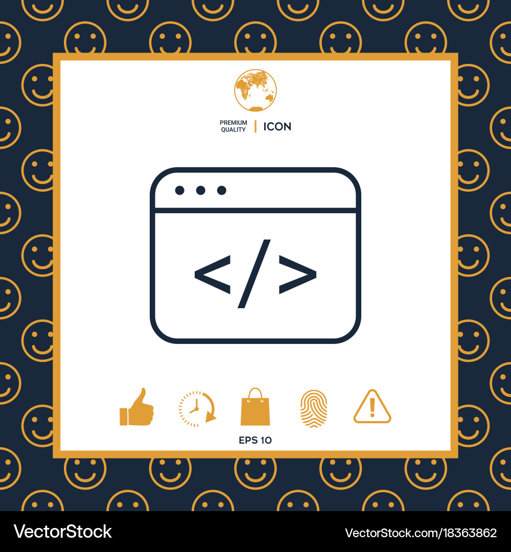Code Editor Symbol Vektorbild