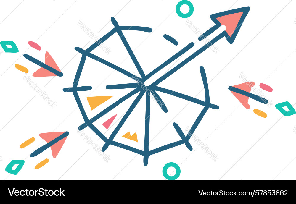 Dynamic target web focused strategy vector image