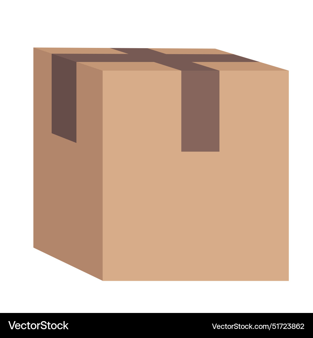 Flat icon box isolated on transparent background Flat icon box isolated on transparent background vector image