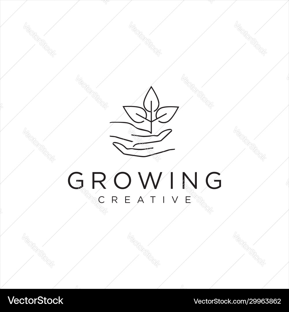 Handblatt Natur Logo Design bionatural Handblatt Natur Logo Design bionatural vektorbild