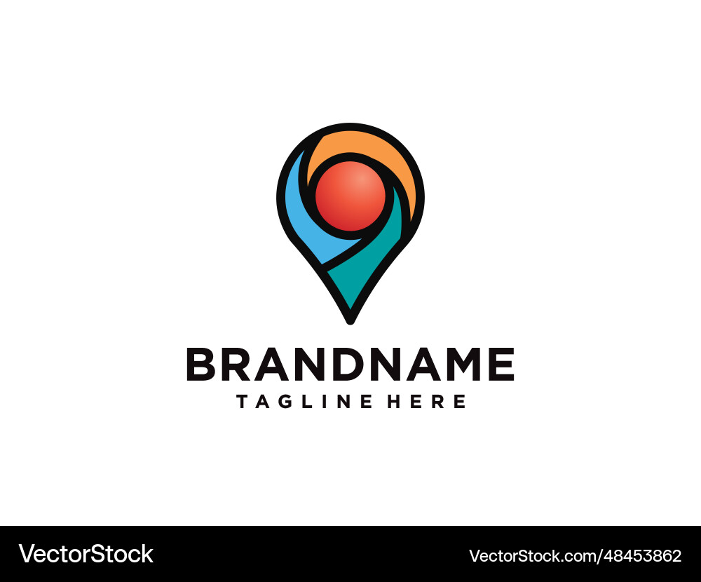 Mark logo location iconmap for maps google Mark logo location iconmap for maps google vector image