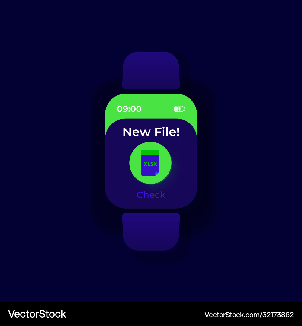 New file smartwatch interface template New file smartwatch interface template vector image