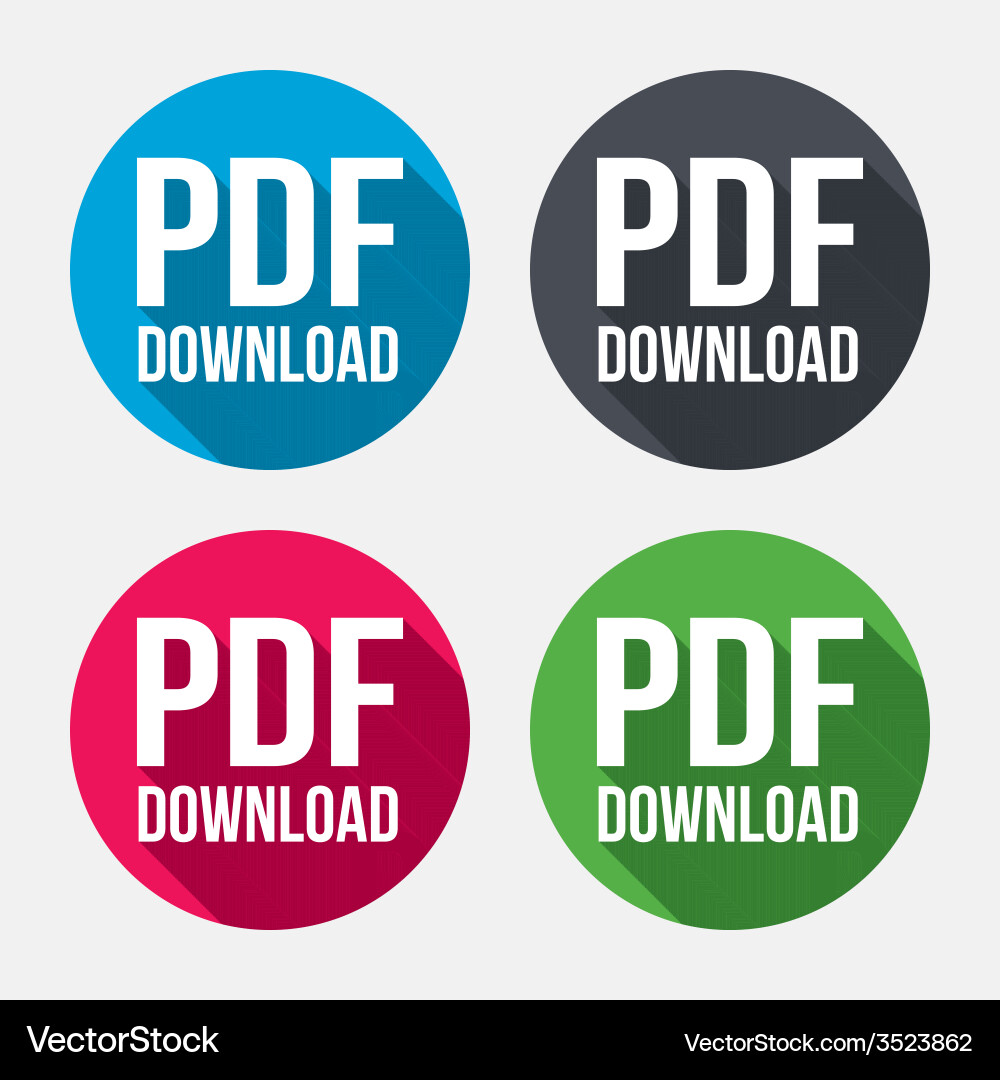 Pdf download icon upload file button Vector Image