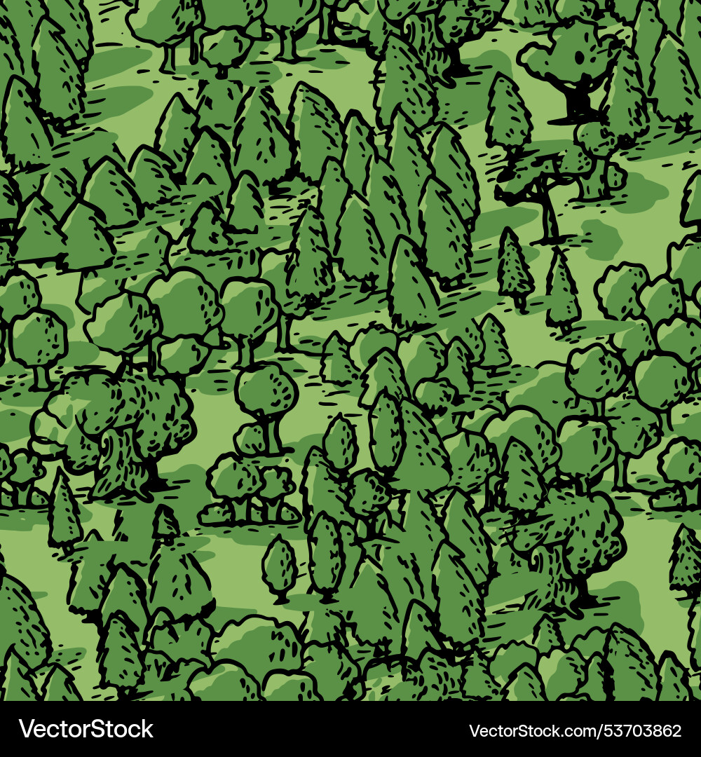 Seamless pattern forest top view map from Seamless pattern forest top view map from vector image