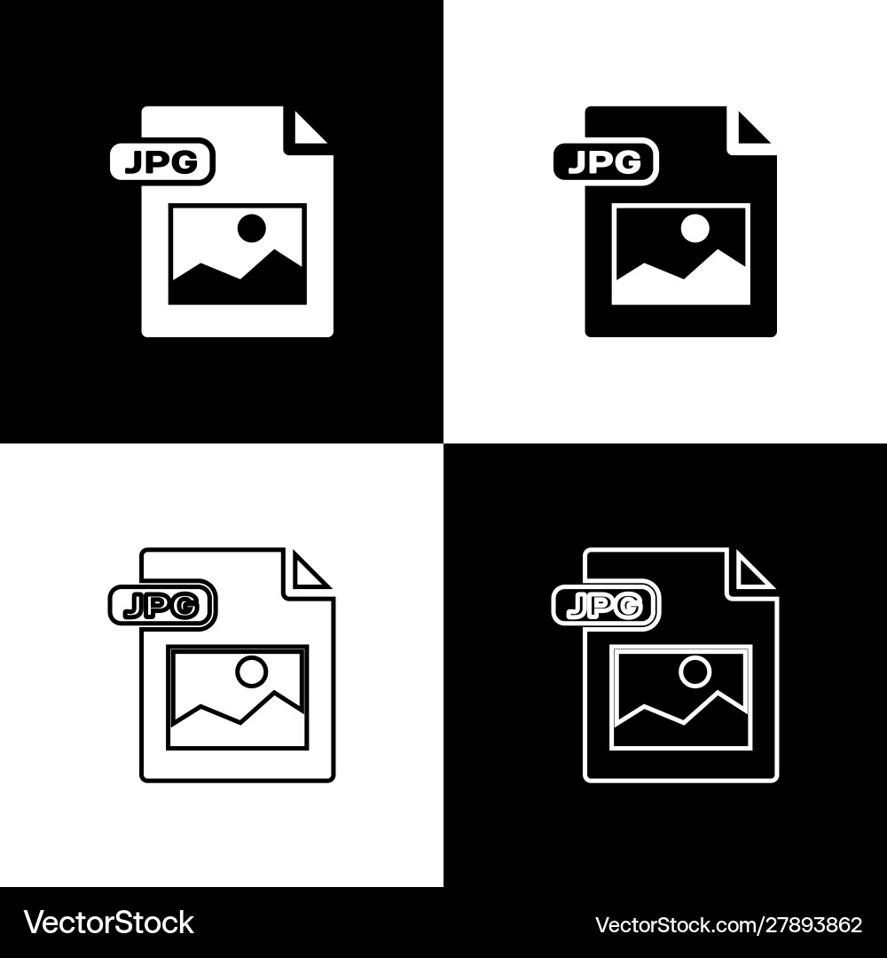 Set jpg file document download image button icon Set jpg file document download image button icon Vector Image