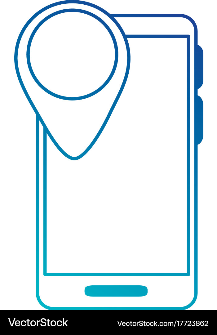 Smartphone device with pointer location Vector Image