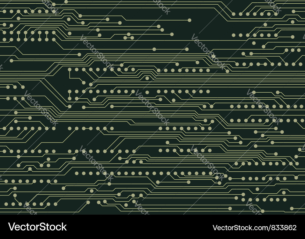 Technical Circuit Board Background Vector Image