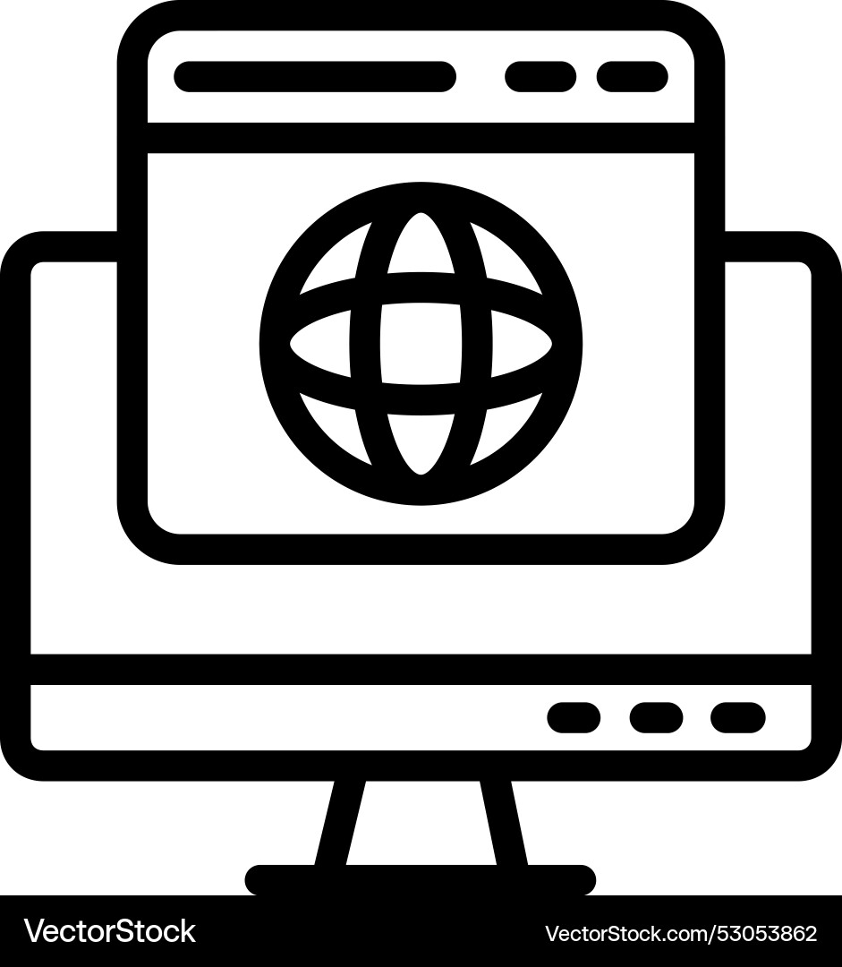 Web browser icon design vector image