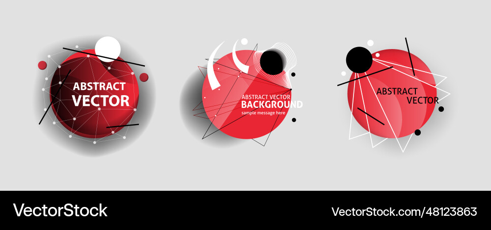 Abstract circular shape set Abstract circular shape set vector image