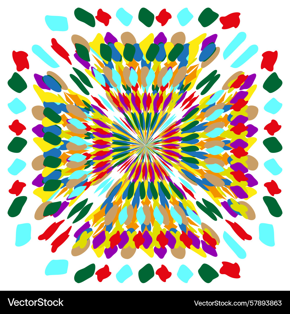 Abstract explosion pattern burst geometric Vector Image
