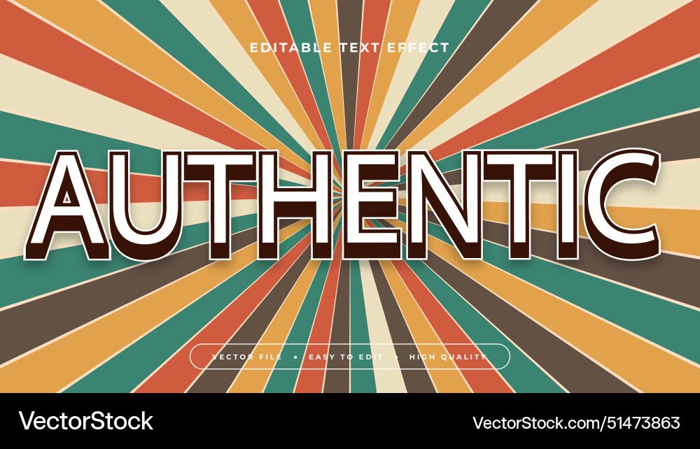 Colorful authentic 3d editable text effect - font Colorful authentic 3d editable text effect - font Vector Image