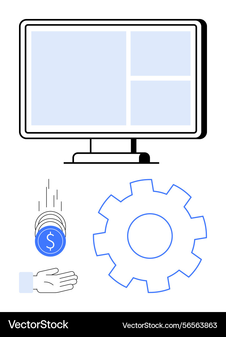 Digital payment and automation concept Digital payment and automation concept vector image