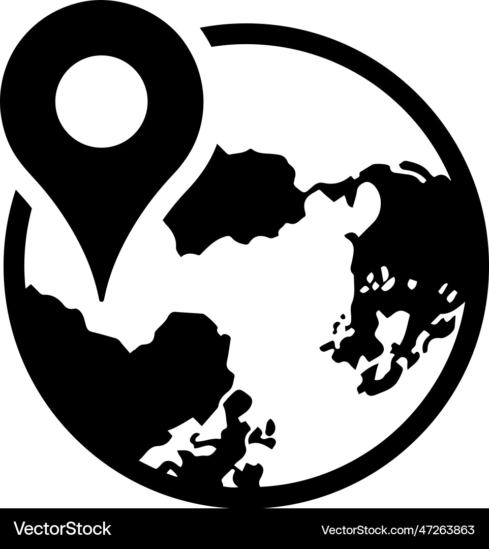 Gps navigation globe location icon vector image