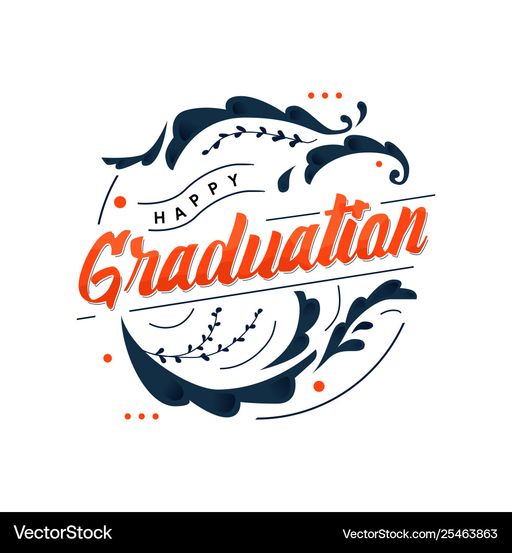Happy graduation Royalty Free Vector Image - VectorStock