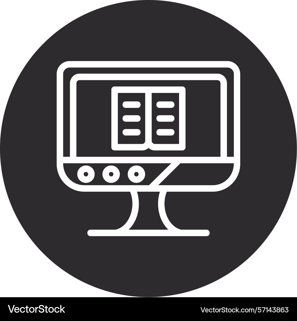 Learning path inverted circle black Vector Image