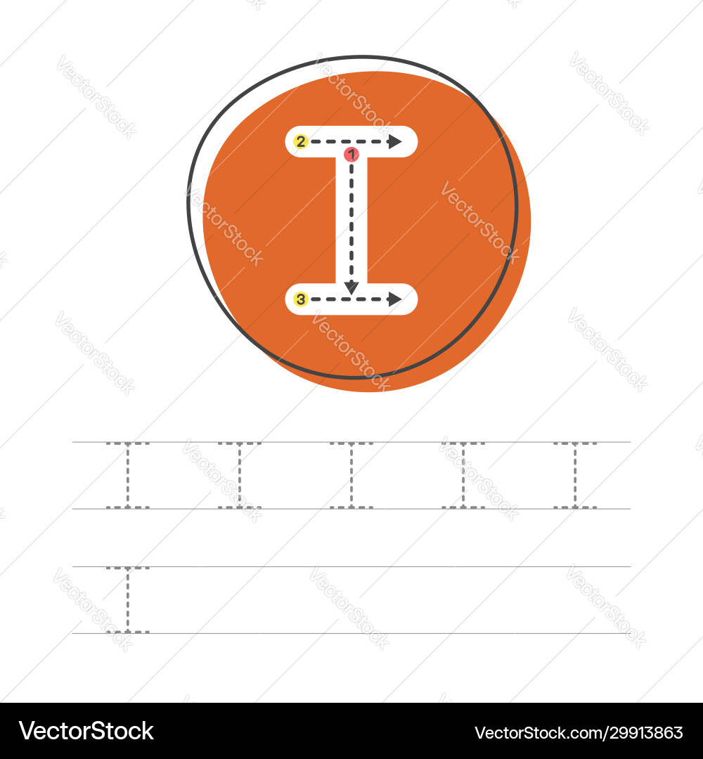 Learning to write i Learning to write i vector image