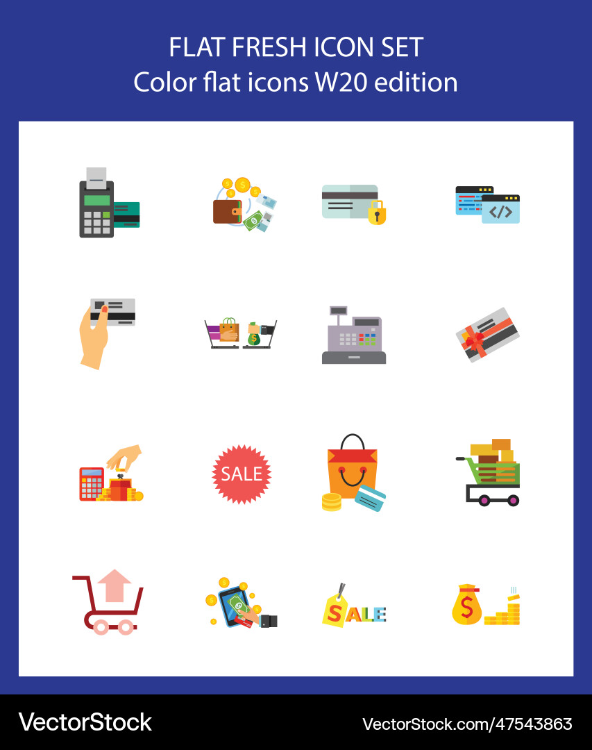 Making purchase icon set Making purchase icon set vector image