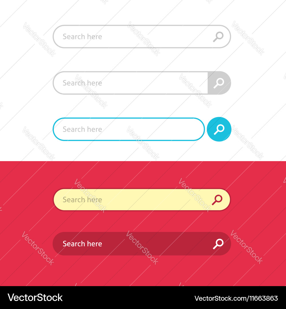Modern Search Bar UI Elements vector image