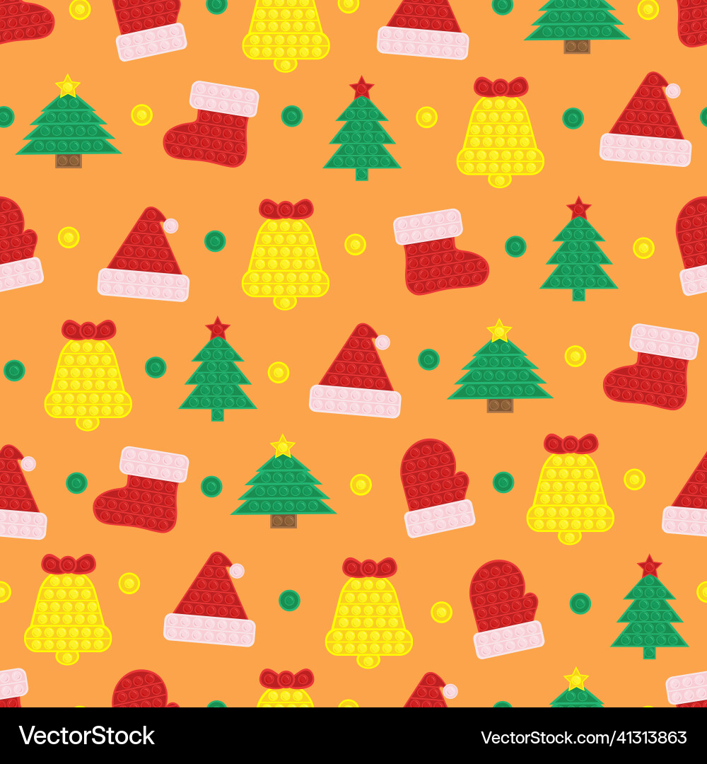 Seamless pattern toy pop it and simple dimple Seamless pattern toy pop it and simple dimple Vector Image