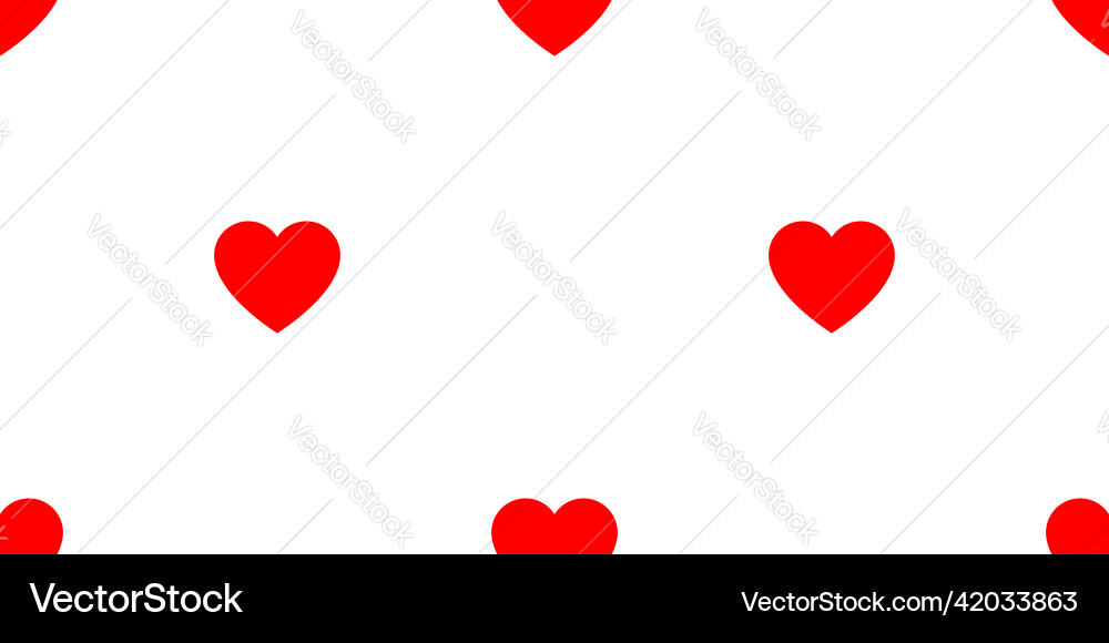 Seamless repeatable heart shape icon pattern Seamless repeatable heart shape icon pattern vector image