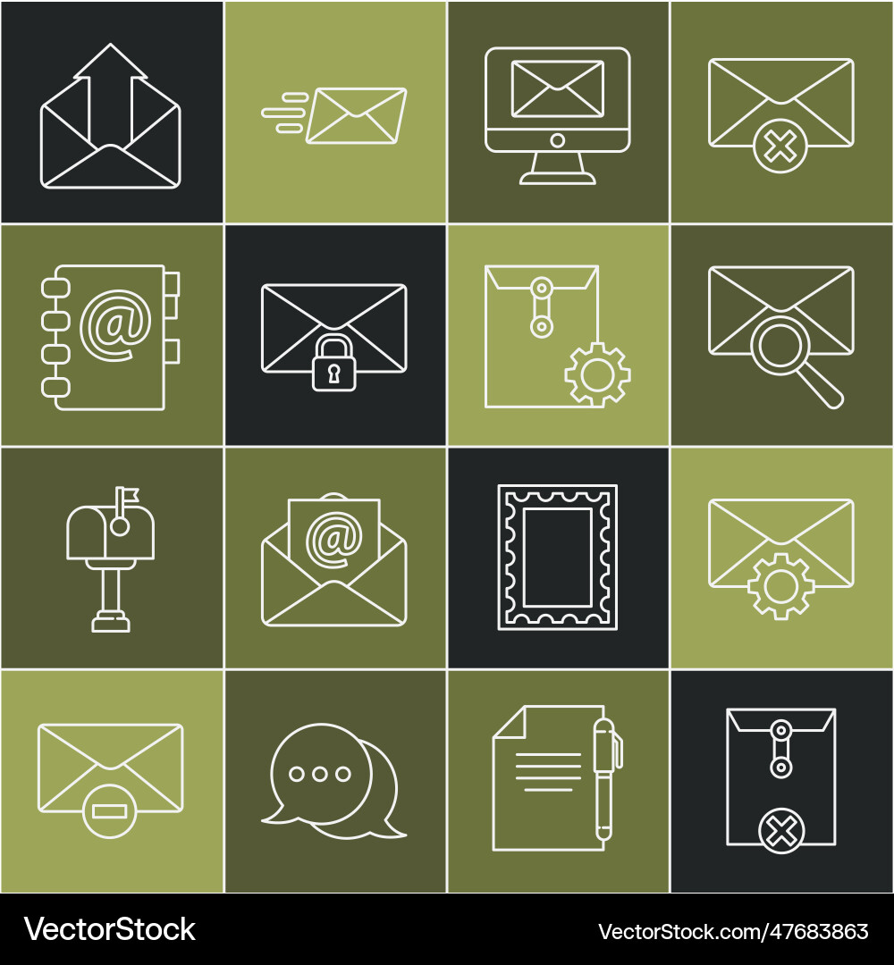 Set line delete envelope setting Set line delete envelope setting vector image