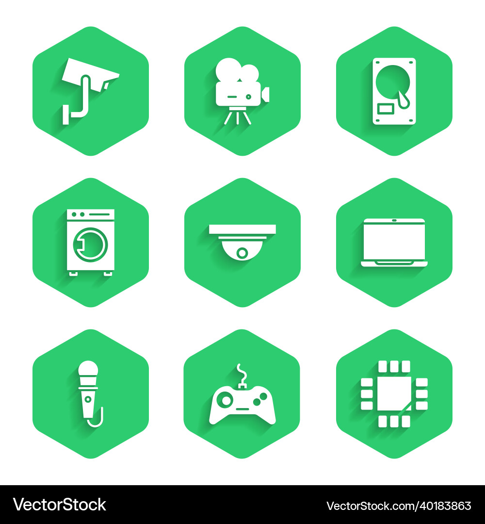 Set motion sensor gamepad processor Set motion sensor gamepad processor vector image