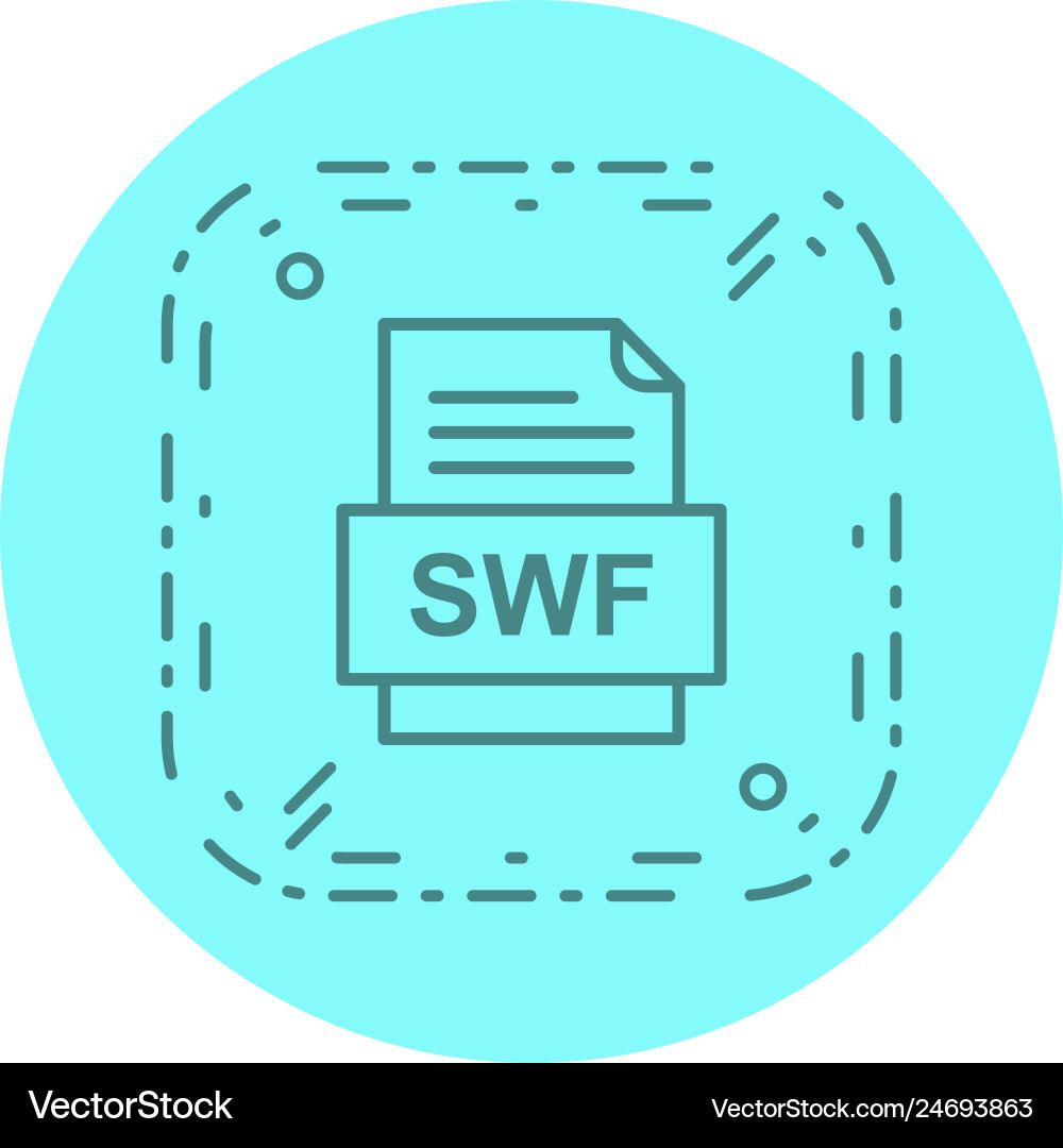 Swf file document icon Vector Image
