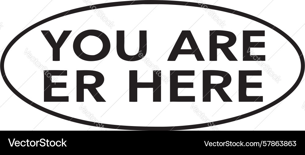 You are here map pointer for location design Vector Image