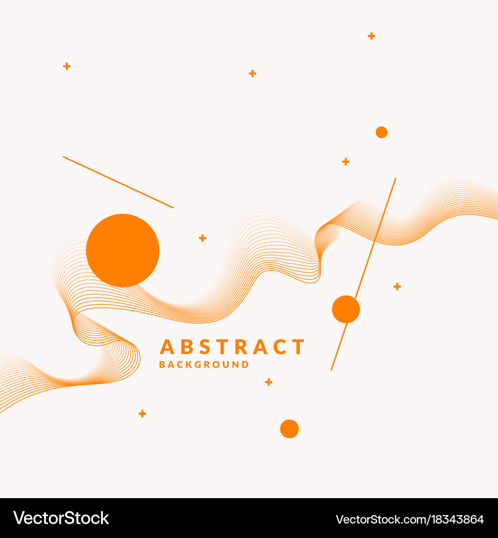 Abstract background with dynamic waves Vector Image
