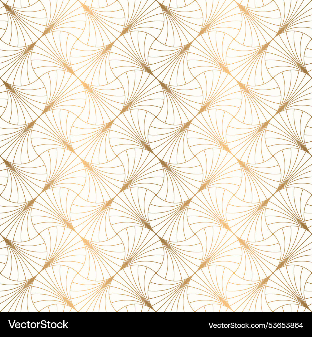 Art deco overlapping fan shape seamless pattern Art deco overlapping fan shape seamless pattern vector image