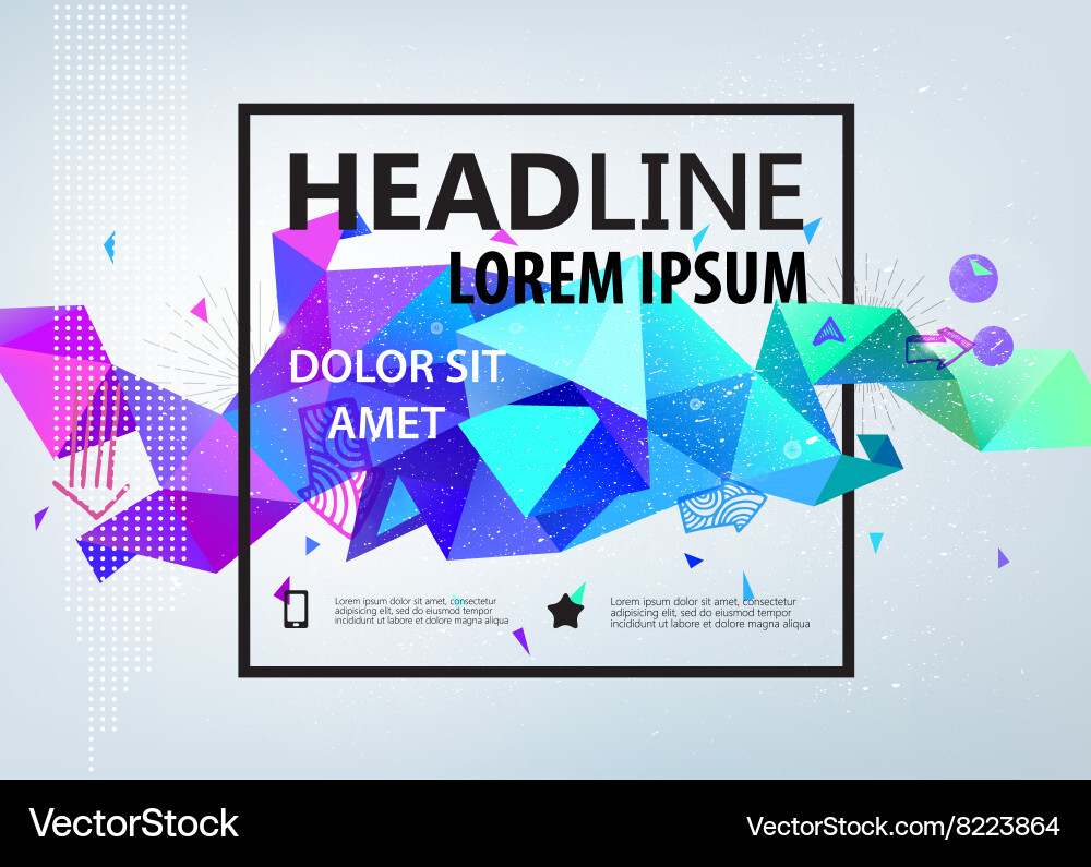 Crystal Polygon Backdrop Vector Image