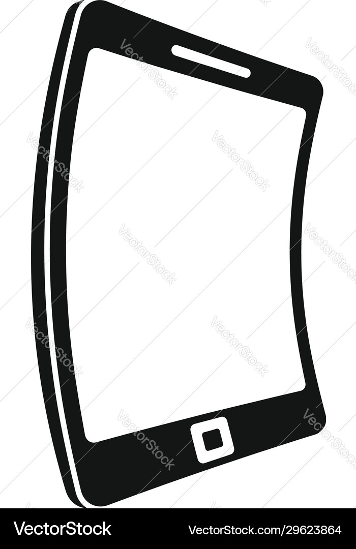 Electronic flexible display icon simple style Vector Image