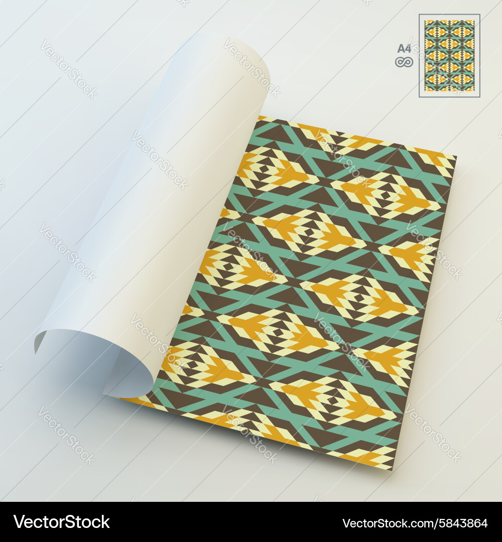 Geometric Pattern A4 Background vector image