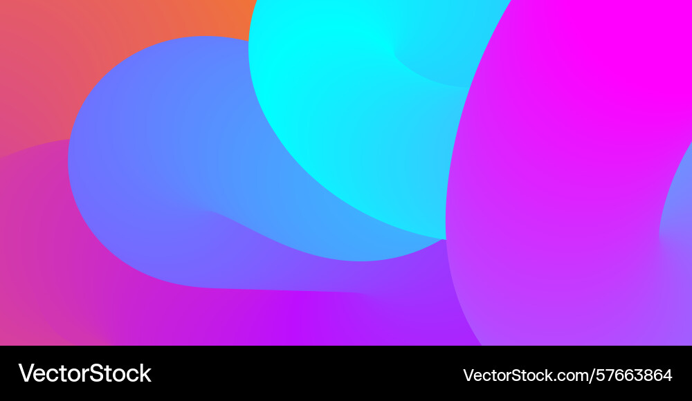 Gradient swirling shape isolated abstract vector image
