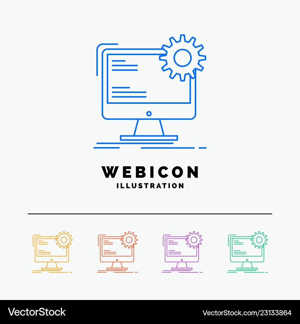 Internet layout page site static 5 color line web Internet layout page site static 5 color line web vector image