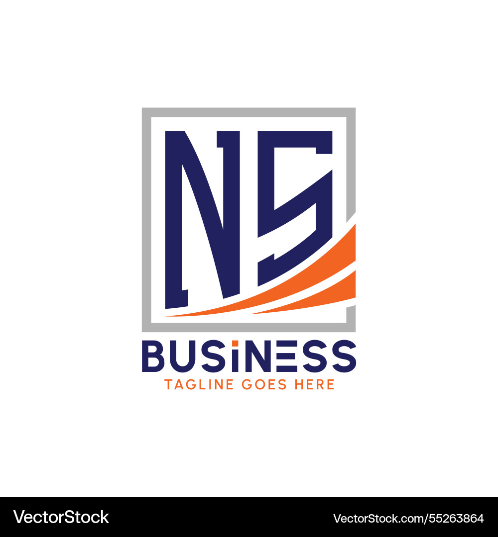 Letter ns business logo modern ns logo for Vector Image