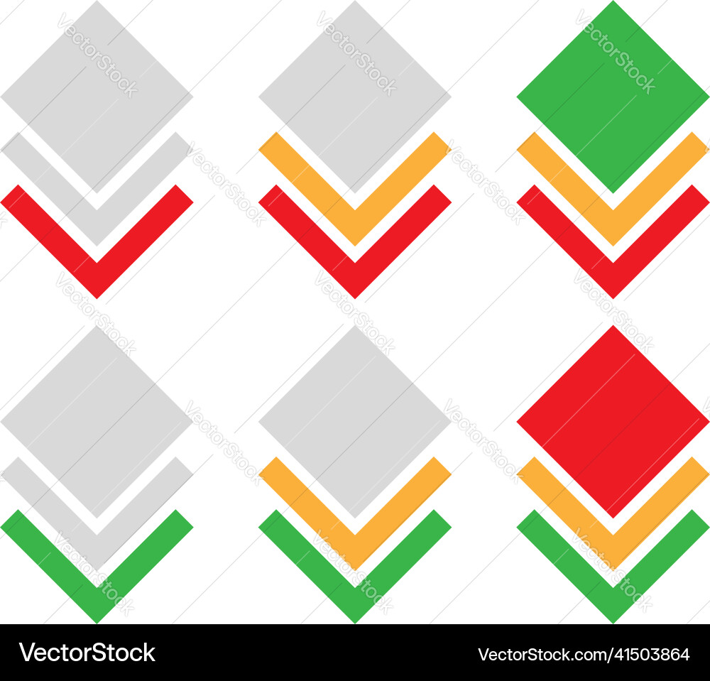 Progress bar steps phases level indicator Progress bar steps phases level indicator vector image