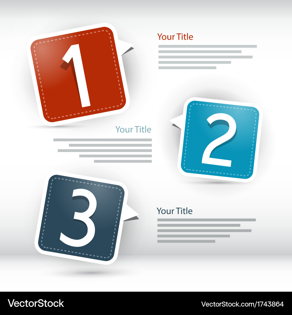 Progress steps for tutorial infographics vector image