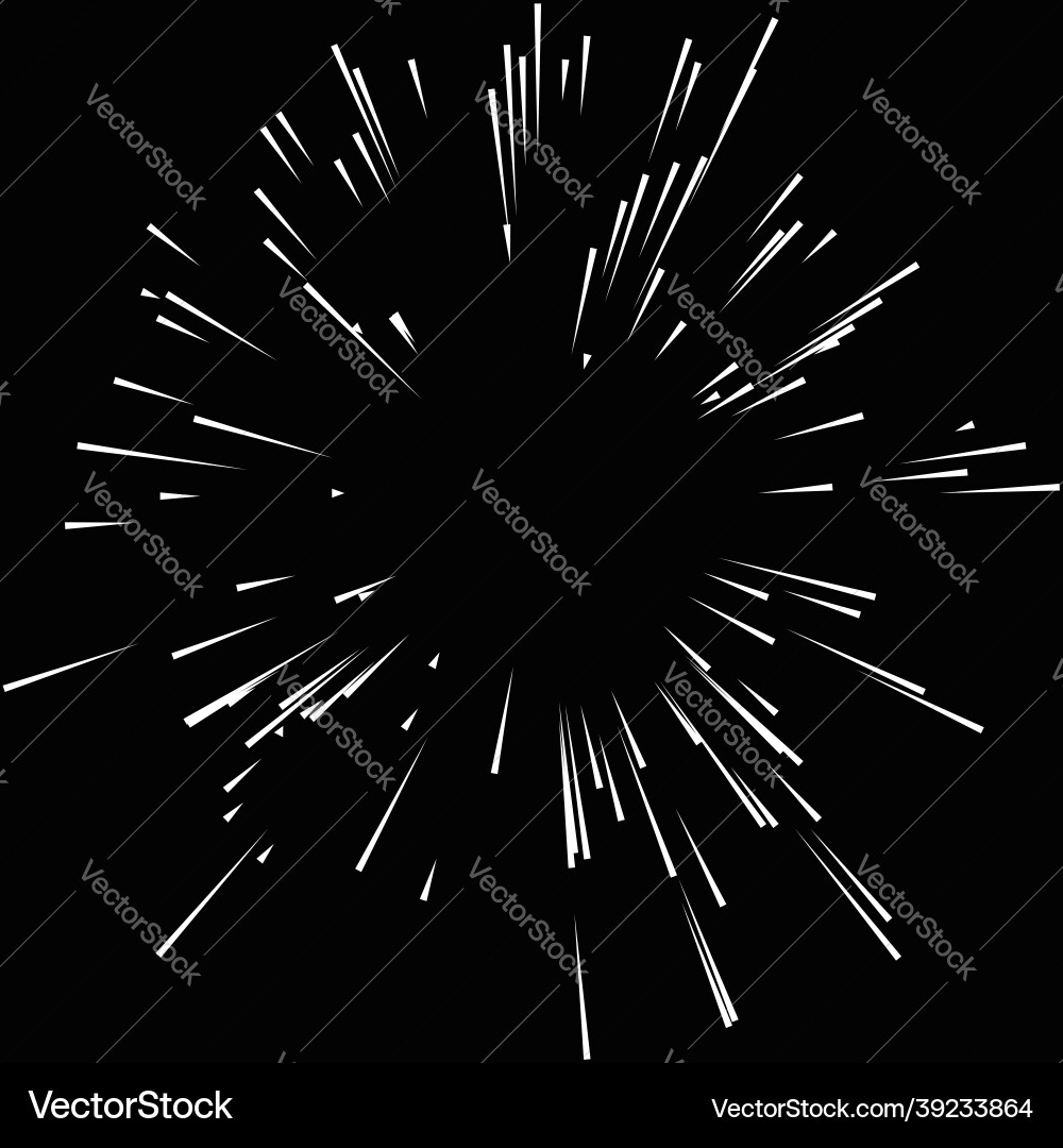 Radial radiating dynamic rays beams lines vector image