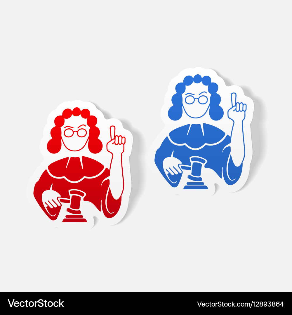 Realistic design element judge vector image