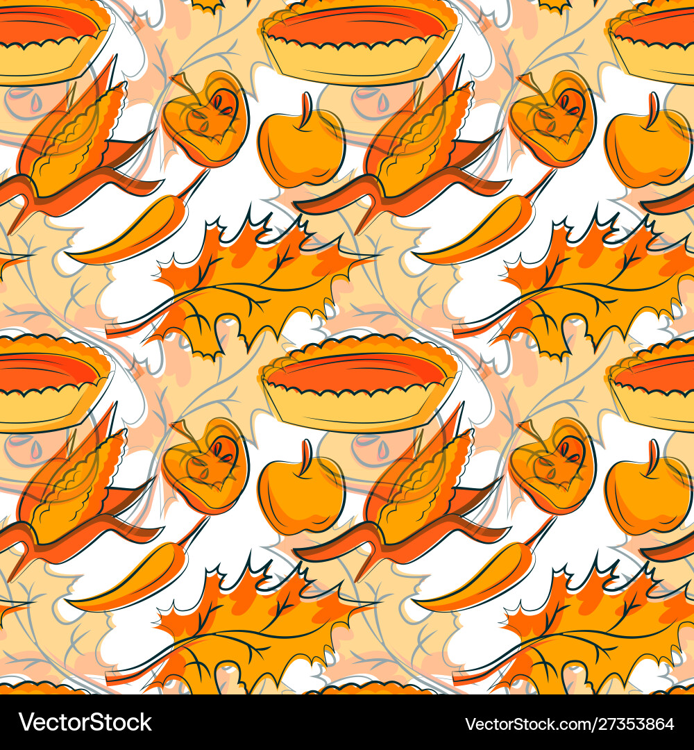 Sehr schöne helle nahtlose Thanksgiving-Tag Muster Sehr schöne helle nahtlose Thanksgiving-Tag Muster vektorbild