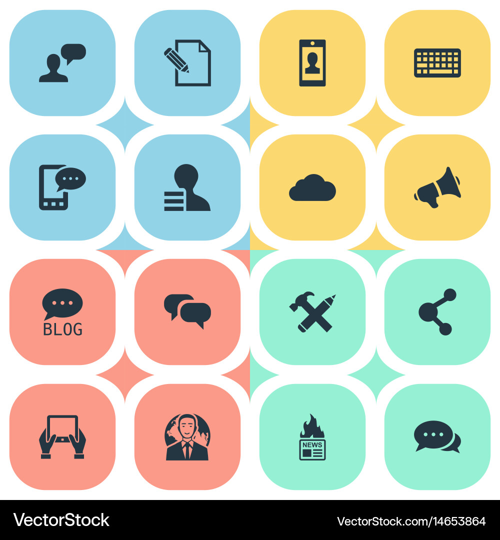 Set of simple user icons Vector Image