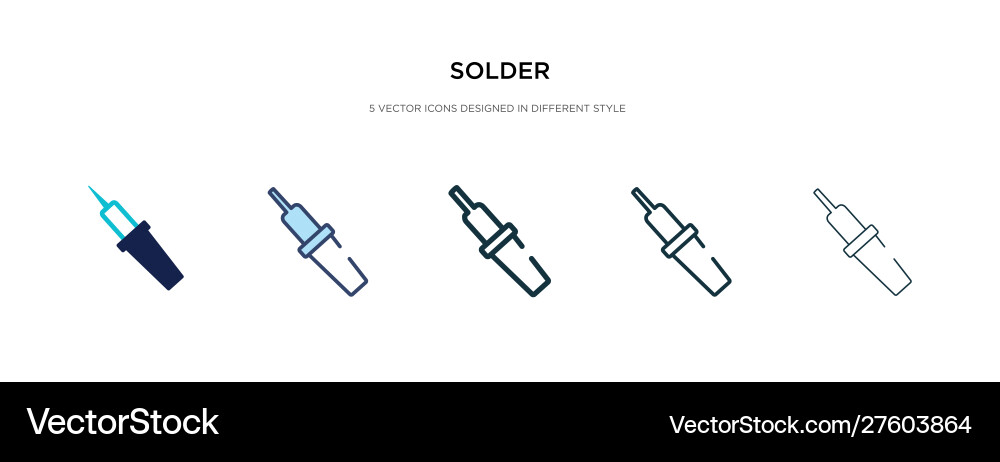 Solder icon in different style two colored Solder icon in different style two colored vector image