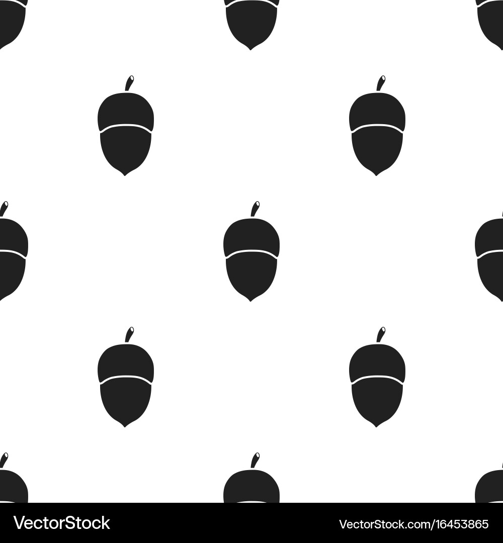Acorn icon in black style for web Vector Image