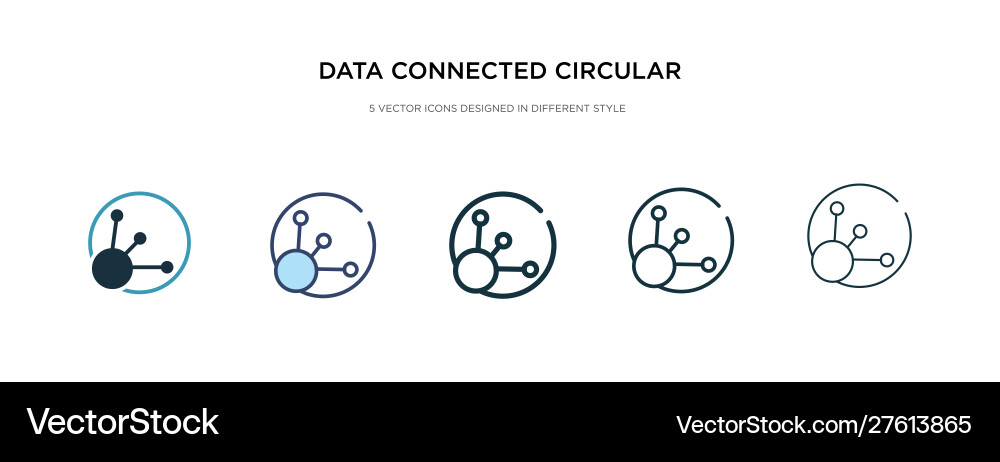 Data connected circular interface icon Vector Image