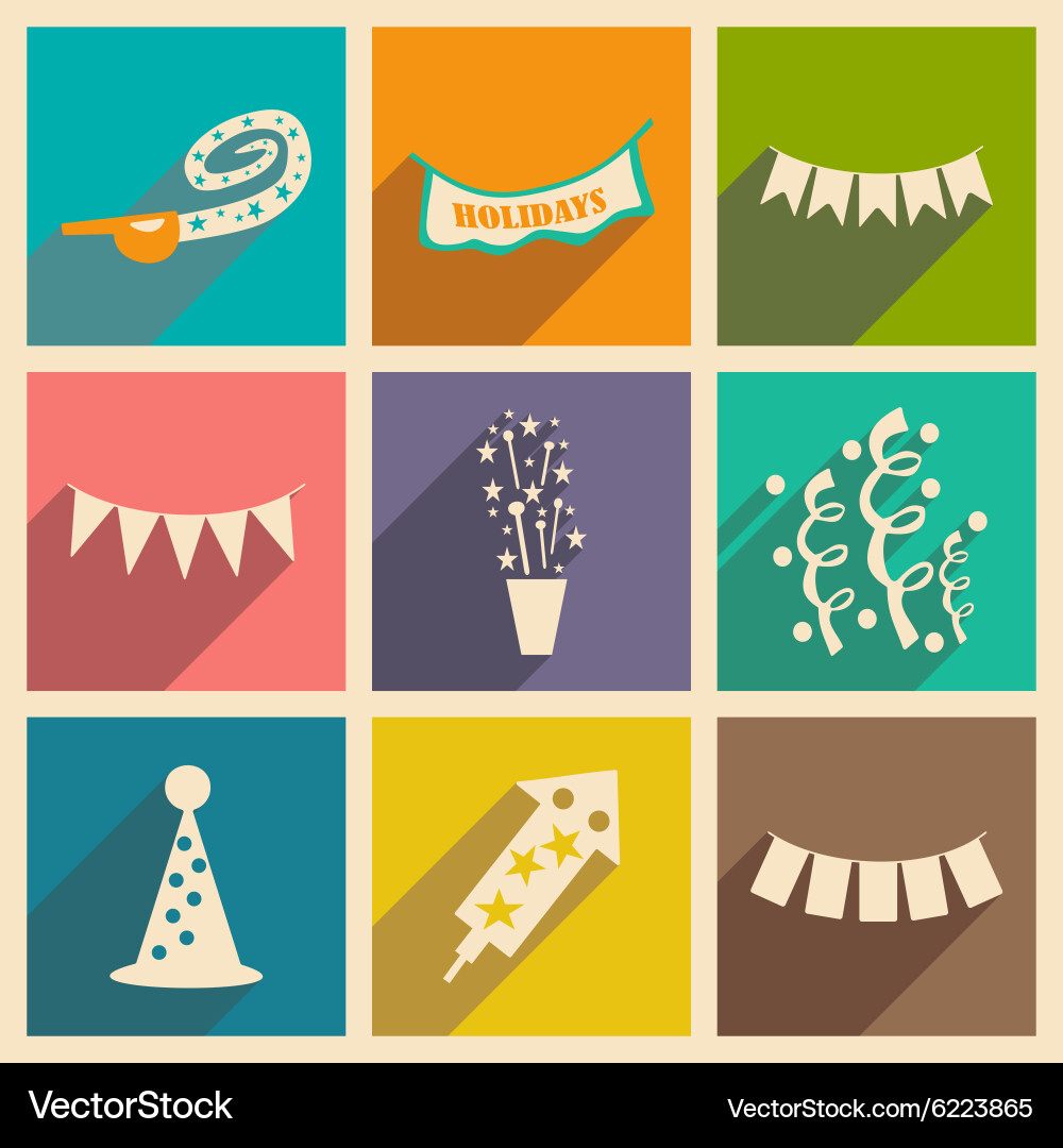 Flat with shadow concept and mobile application Vector Image