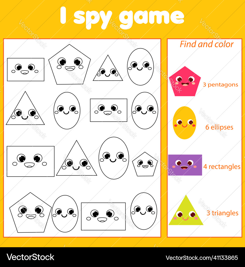 Ich spioniere Spiel für Kleinkinder finden und zählen Objekte Ich spioniere Spiel für Kleinkinder finden und zählen Objekte vektorbild