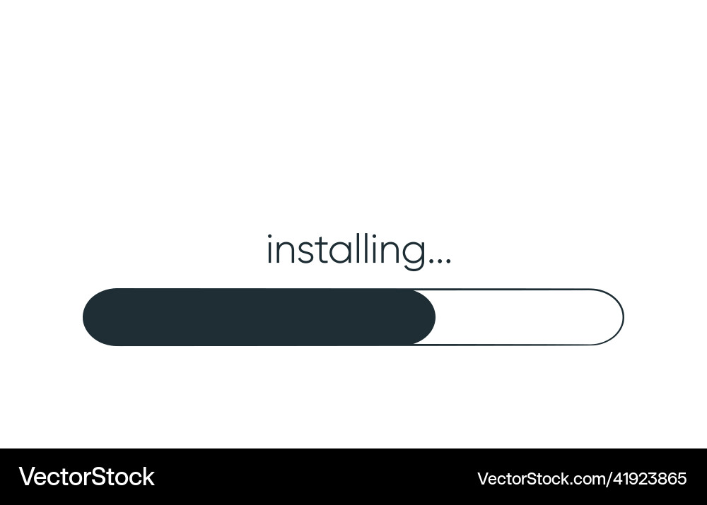 Installation of application or software concept Installation of application or software concept vector image