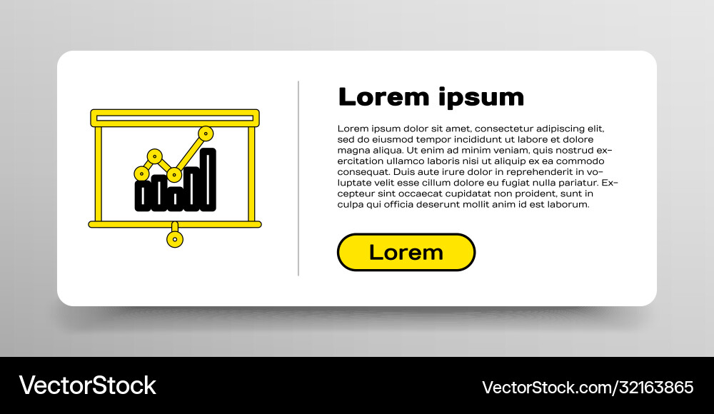 Line board with graph chart icon isolated on white Line board with graph chart icon isolated on white vector image