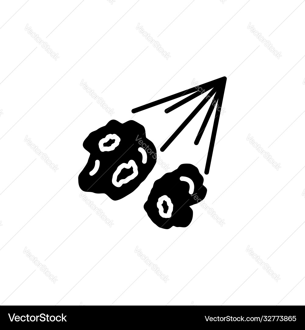 Meteorite comet meteor icon Meteorite comet meteor icon vector image